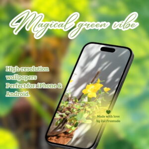 Magical green vibe phone wallpapers by El Jardín de Zul